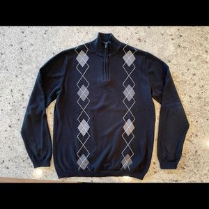 Claiborne 1/4 Zip argyle sweater